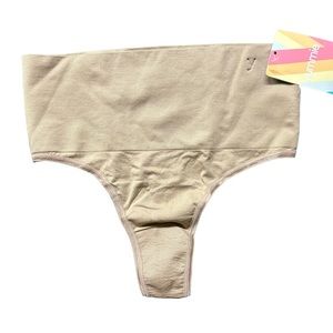 YUMMIE tan beige size M/L tummy control shapewear thong panty NWT